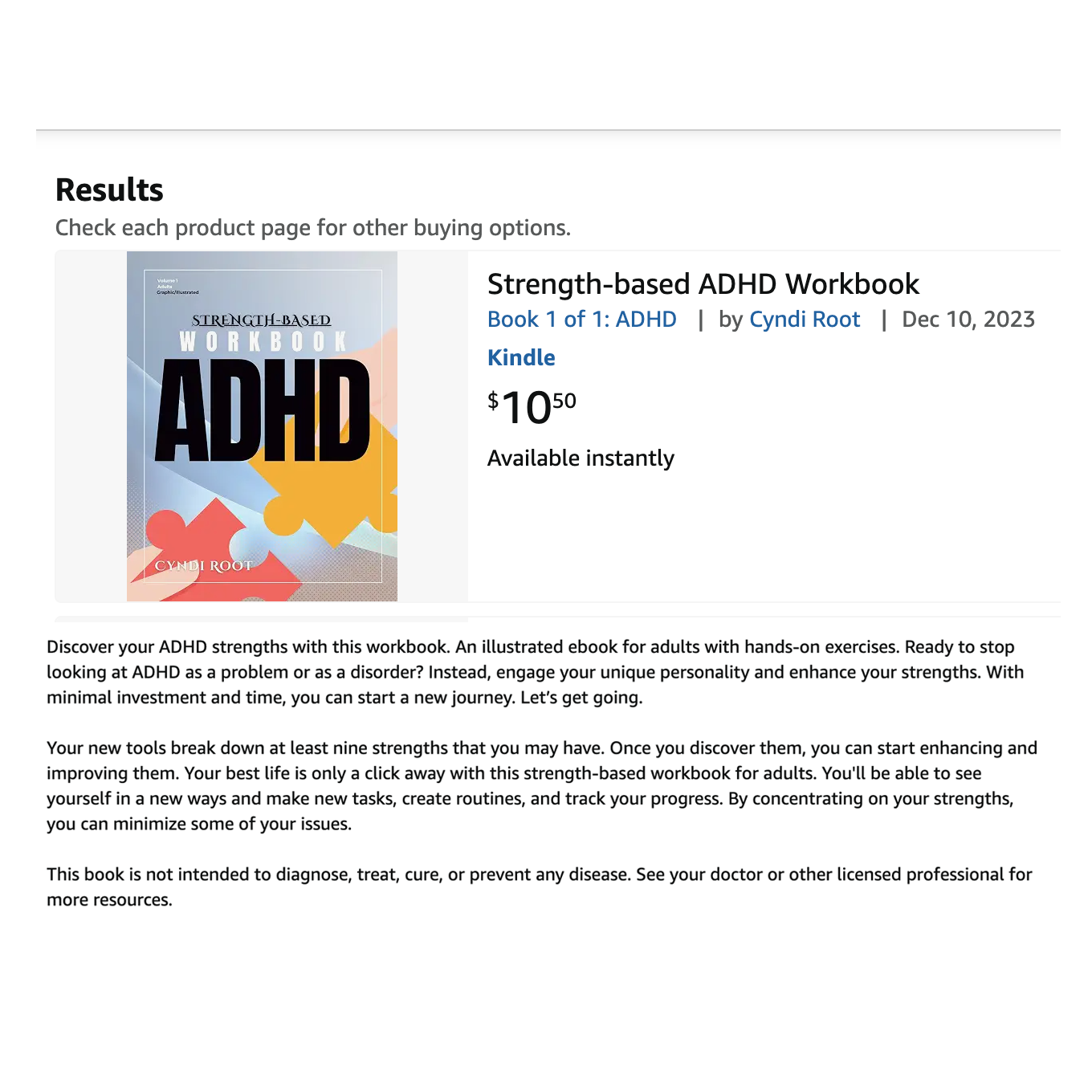 Strength-Based ADHD Workbook cover